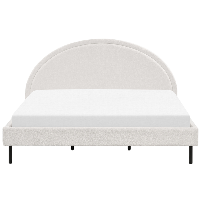 Beliani - MARGUT - Bed - Wit - 180 x 200 cm - Bouclé