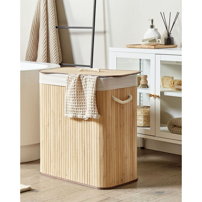 Beliani - KANDY - Mand - Lichtbruin - Bamboehout