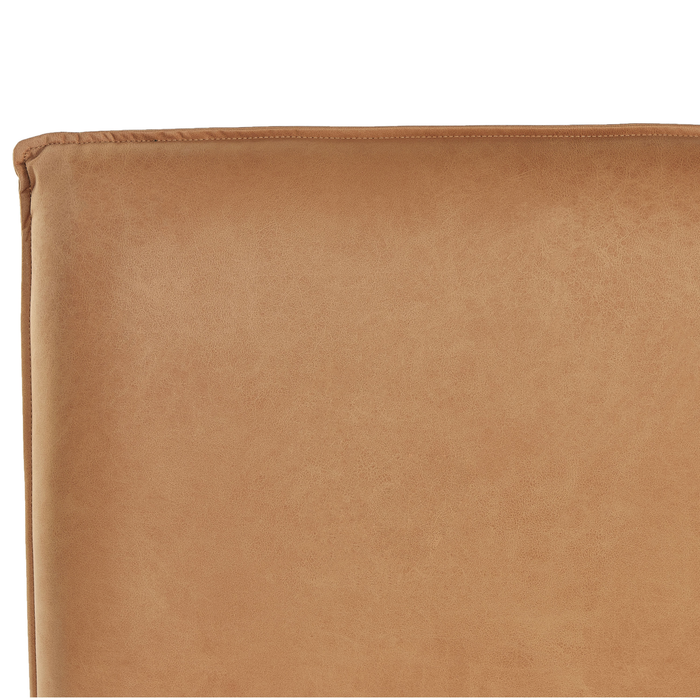 Beliani - LIMANTON - Bed - Goudbruin - 140 x 200 cm - Kunstleer