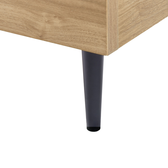 Beliani - LIMANTON - Bed - Goudbruin - 140 x 200 cm - Kunstleer