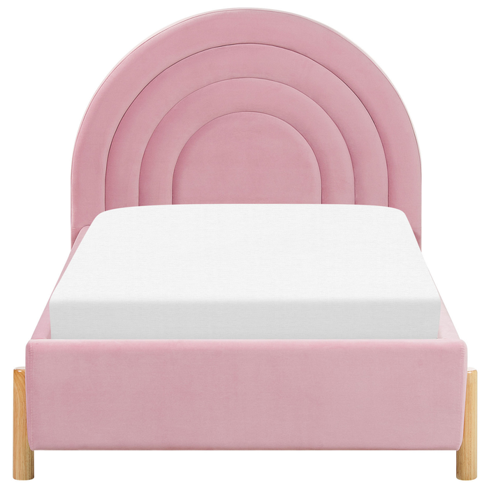 Beliani - ANET - Bed - Roze - 90 x 200 cm - Fluweel
