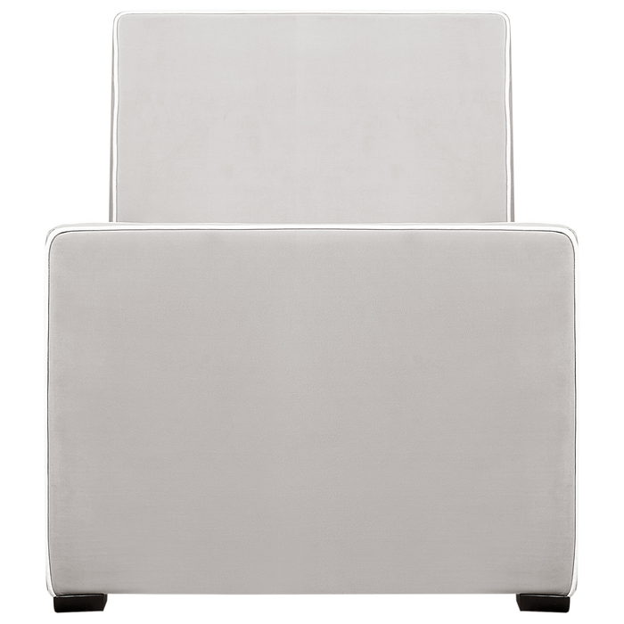 Beliani - TEENIE - Eenpersoonsbed - Lichtgrijs - 90 x 200 cm - Fluweel