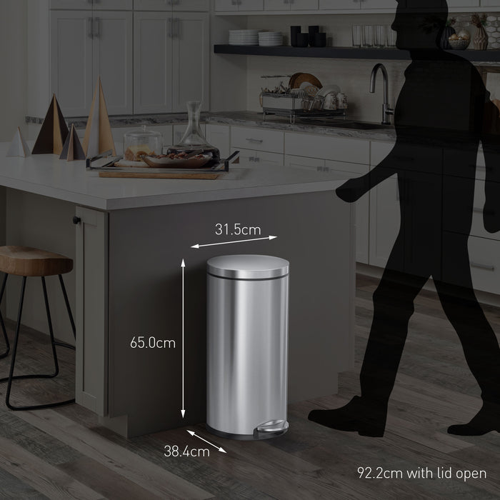Simplehuman - Afvalemmer Round Step, 30 liter - Simplehuman