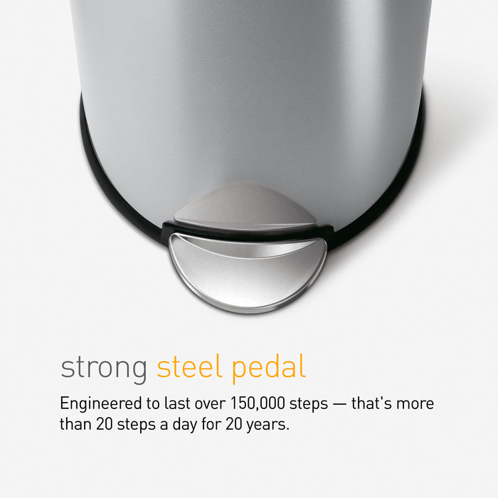 Simplehuman - Afvalemmer Round Step, 30 liter - Simplehuman