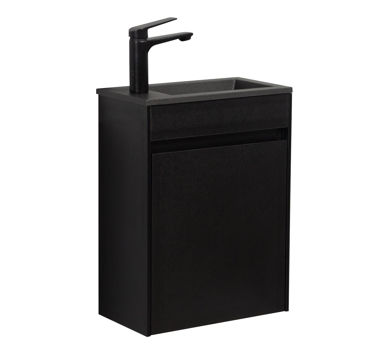 Badplaats Toiletmeubel Sinta 40 x 22 cm - Zwart - Zwarte Wastafel