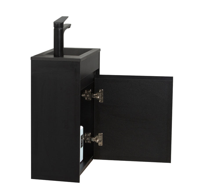 Badplaats Toiletmeubel Sinta 40 x 22 cm - Zwart - Zwarte Wastafel