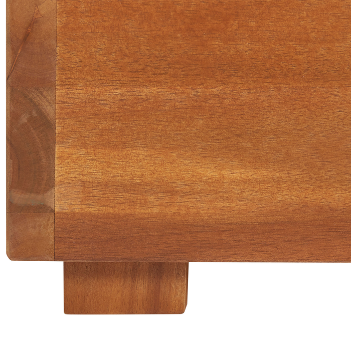 Beliani - FANANO - Ligstoel - Lichthout|Off-white - Acaciahout