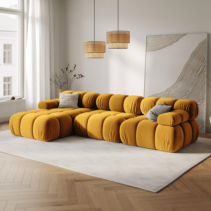 Milo Casa Tropea Modulaire Hoekbank 4-zits - Links - Okergeel