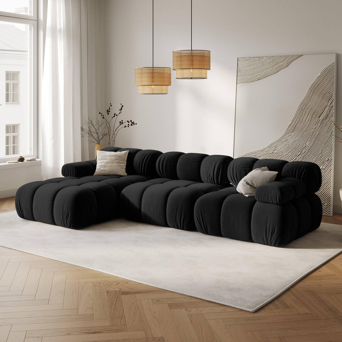 Milo Casa Tropea Modulaire Hoekbank 4-zits - Links - Zwart