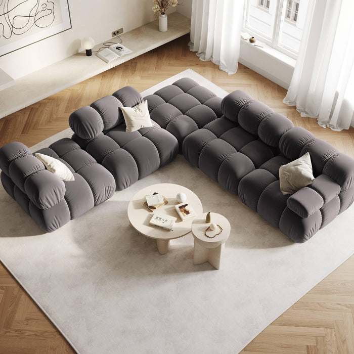 Milo Casa Tropea Modulair Bank Element - Hoek  Rechts - Donkergrijs