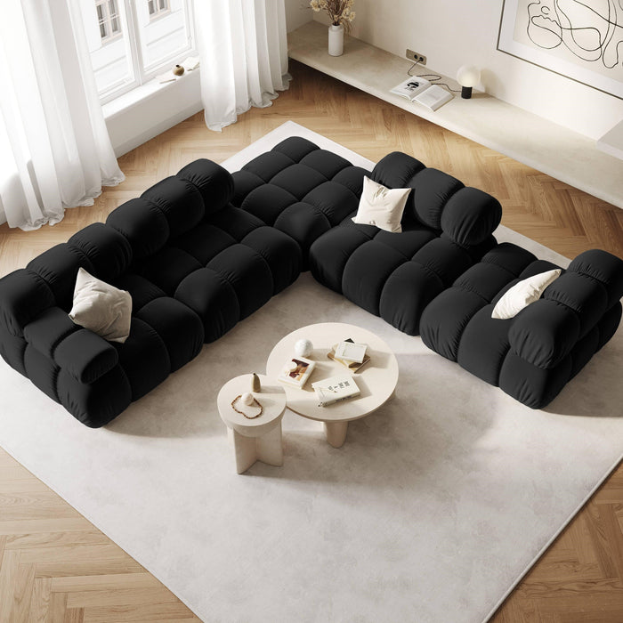 Milo Casa Tropea Modulair Bank Element - Hoek Links - Zwart