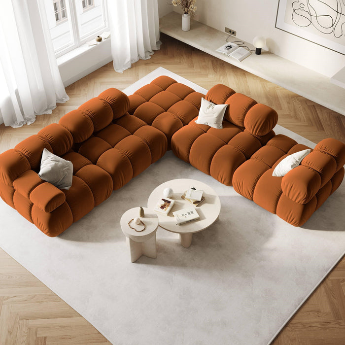 Milo Casa Tropea Modulair Bank Element - Hoek Links - Terracotta