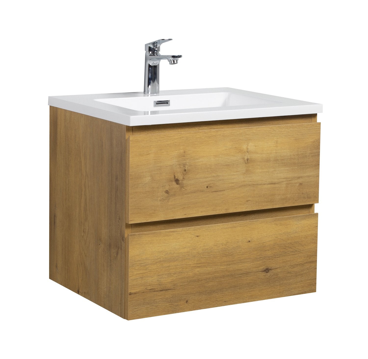 Badplaats Badkamermeubel Set Angela 60 cm - Eiken - Badmeubel