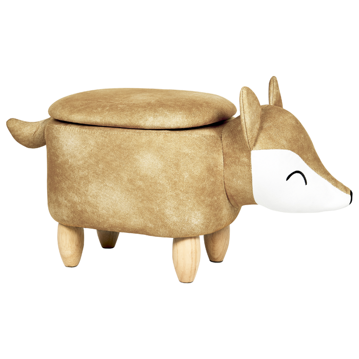 Beliani - FOX - Poef - Oranje - 32 cm - Fluweel