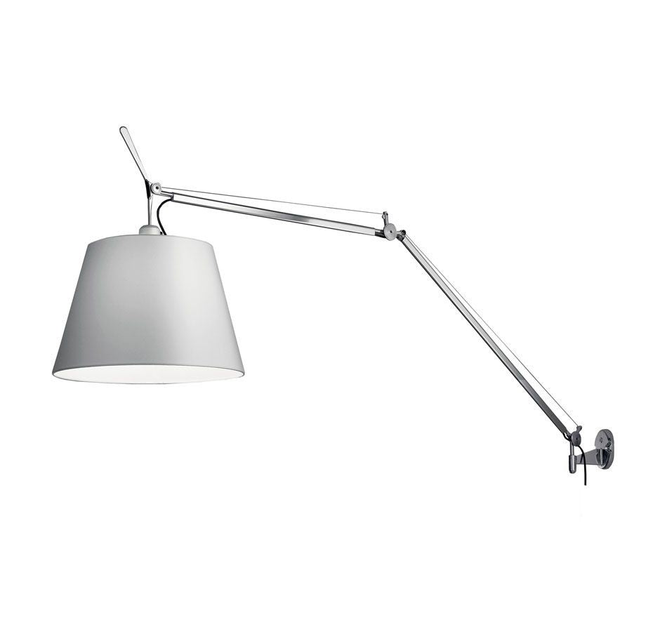 Artemide Tolomeo Mega wandlamp retrofit schakelaar alu grijs satijn 42