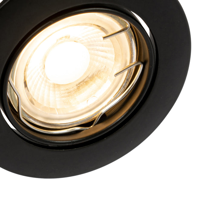 QAZQA Moderne inbouwspot zwart 35 mm kantelbaar - Edu