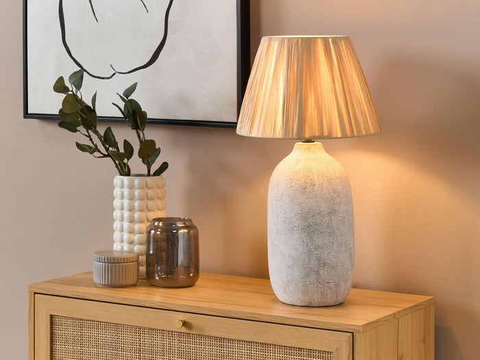 Beliani - MATILDE - Tafellamp - Grijs - Keramiek