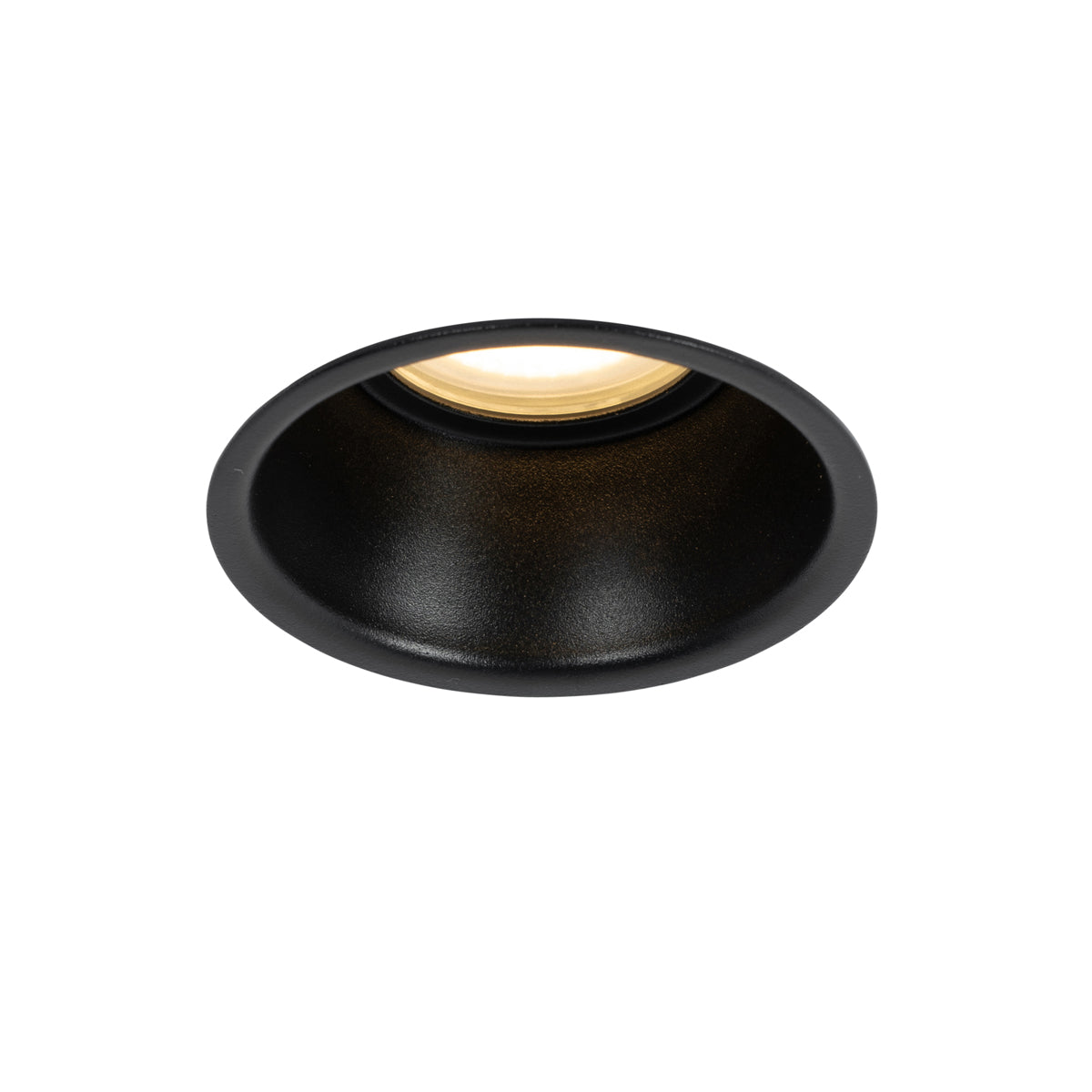 QAZQA Moderne inbouwspot zwart GU10 50mm IP44 - Dept