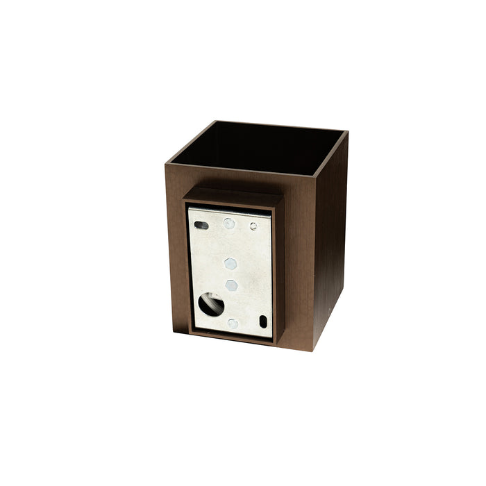 QAZQA Moderne wandlamp donkerbrons vierkant - Sola