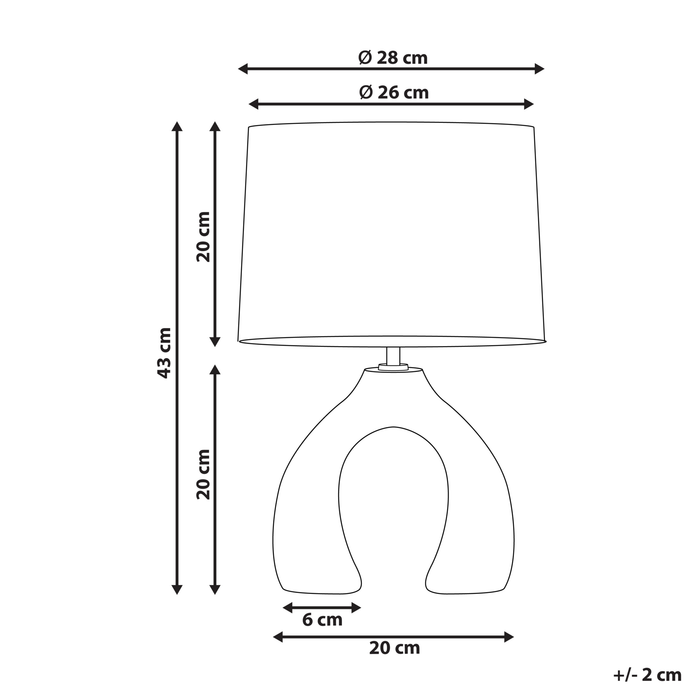 Beliani - ABBIE - Tafellamp - Roze - Keramiek