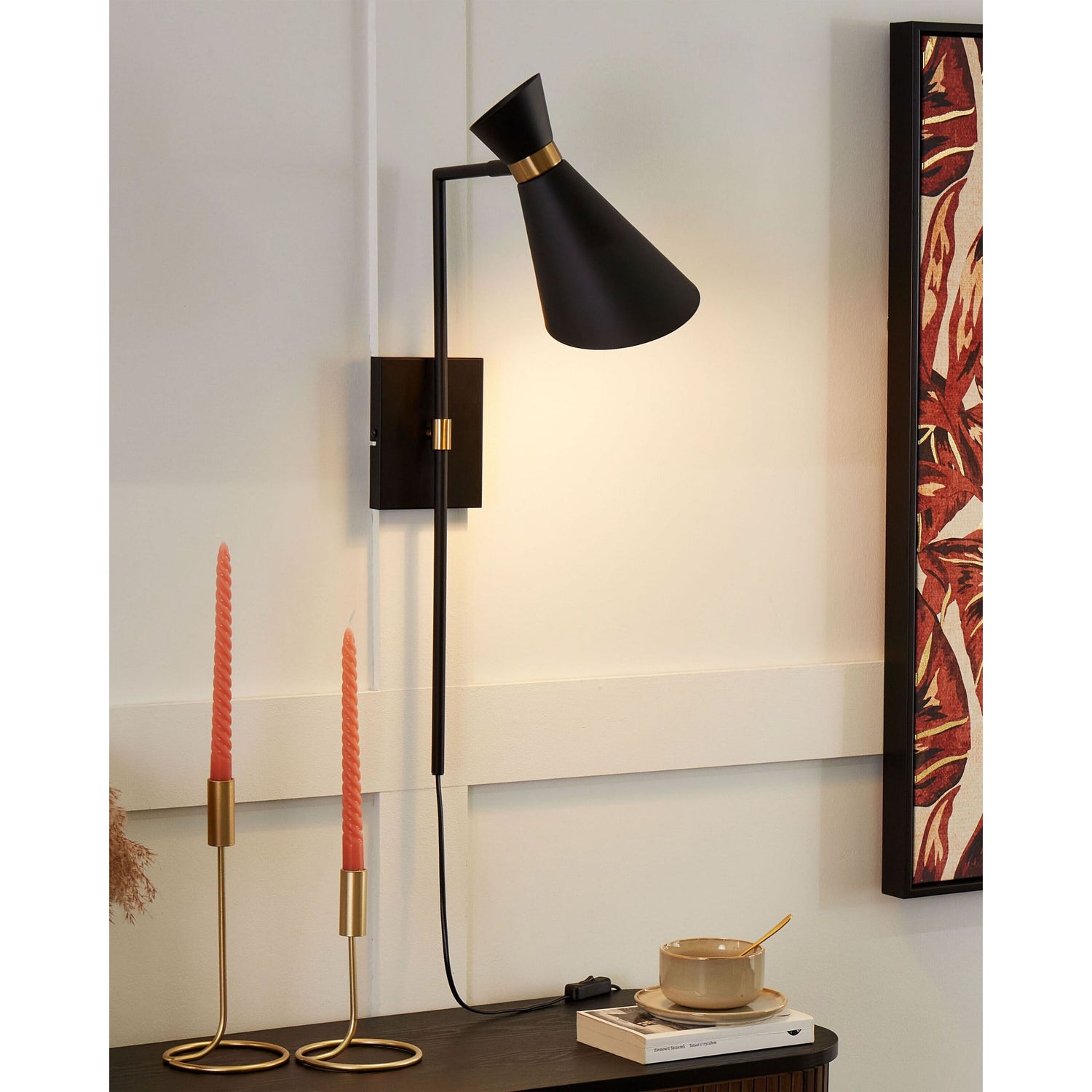 Beliani - MELAWI - Wandlamp - Zwart - Metaal