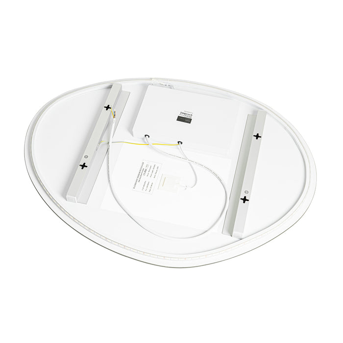 QAZQA Badkamerspiegel 80 cm incl. LED en verwarming - Biba