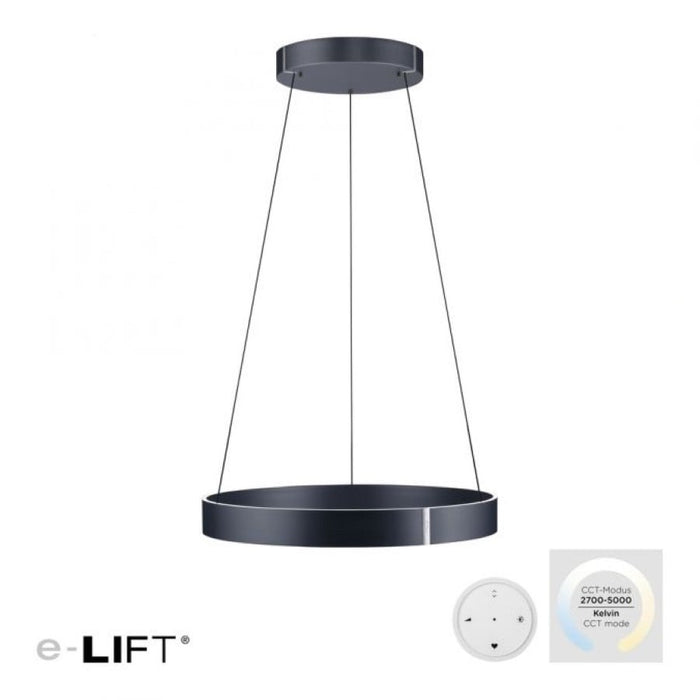 Neuhaus PURE® Hanglamp PURE®-E-CLIPSE e-Lift  Grey  Ø 70cm  incl.