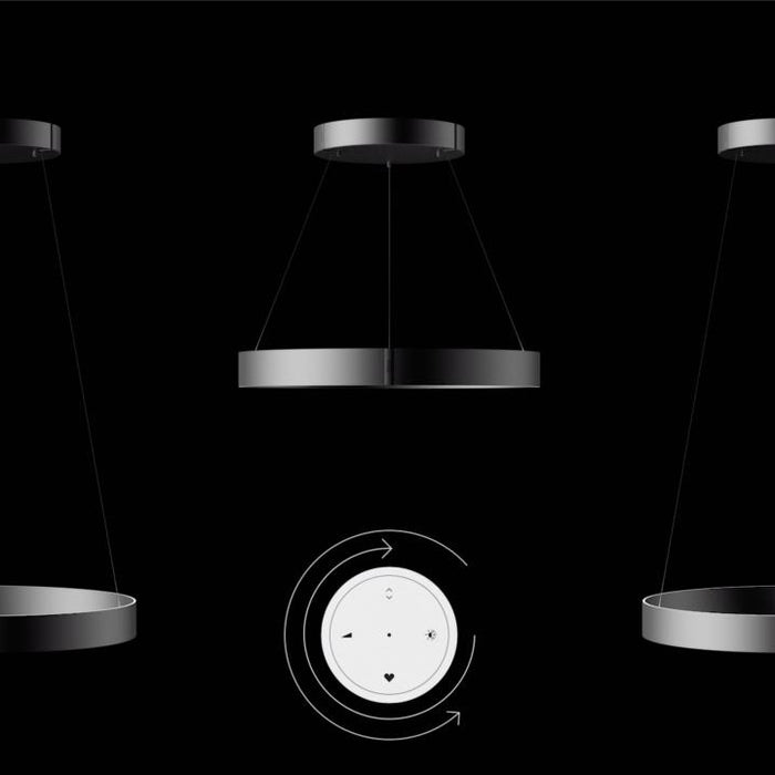 Neuhaus PURE® Hanglamp PURE®-E-CLIPSE e-Lift  Grey  Ø 70cm  incl.