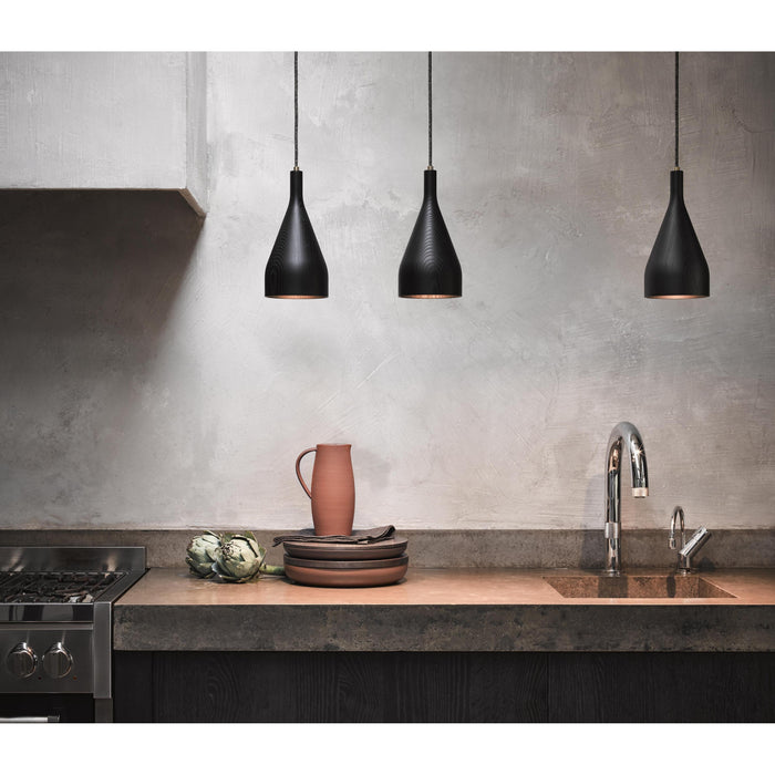 Hollands Licht Timber hanglamp small Ø6.8 walnoot