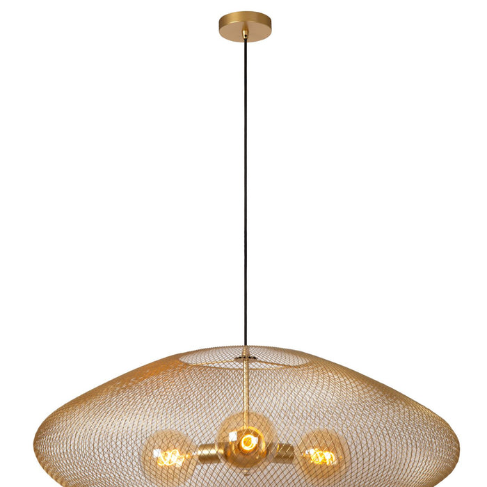 Lucide MESH Hanglamp - Mat Goud | Messing