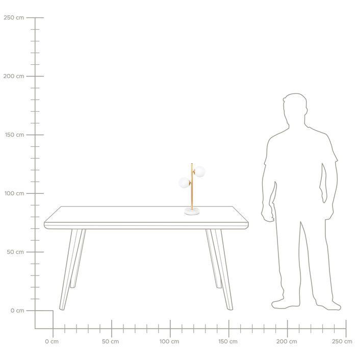 Beliani - MEDINA - Tafellamp - Goud - Metaal