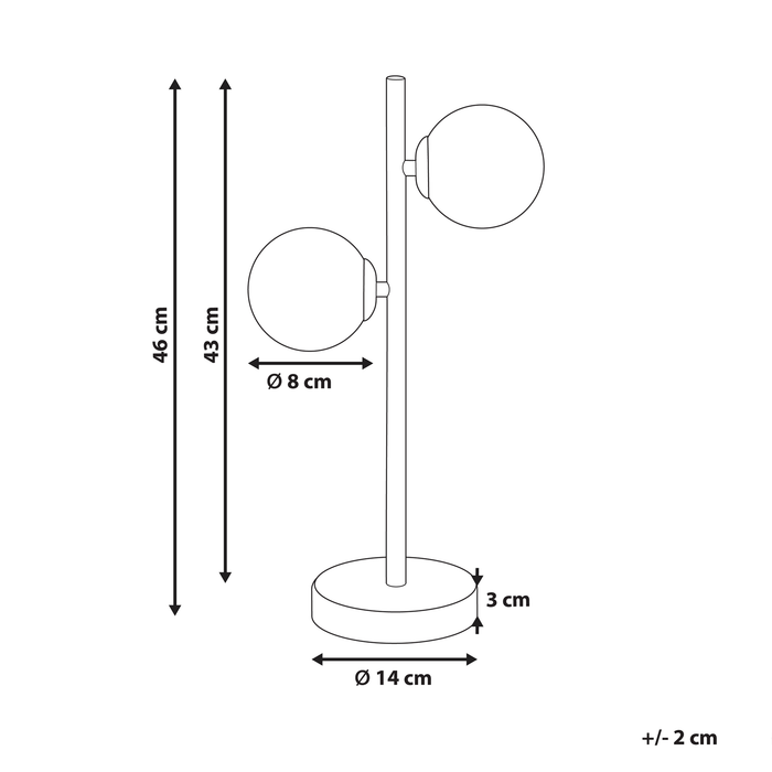 Beliani - MEDINA - Tafellamp - Goud - Metaal