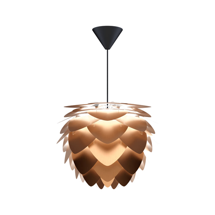 Umage Aluvia Mini hanglamp brushed bronze - met koordset zwart - Ø 40