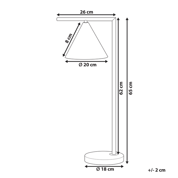 Beliani - MOCAL - Tafellamp - Gebroken wit - Metaal