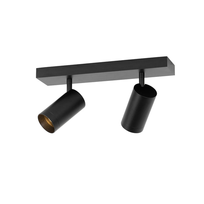 QAZQA Moderne plafondspot zwart verstelbaar 2-lichts - Jeana Luxe