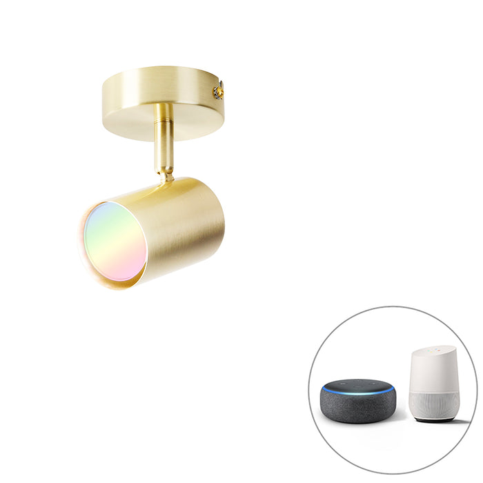 QAZQA Smart spot messing verstelbaar incl. Wifi GU10 - Jeana