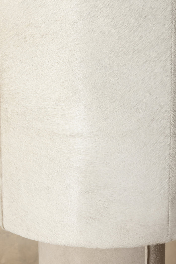 PTMD Joanne Beige suede floorlamp natural cowhair shade