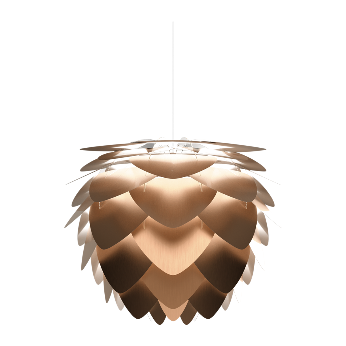 Umage Aluvia Medium hanglamp brushed bronze  - met koordset wit - Ø 59