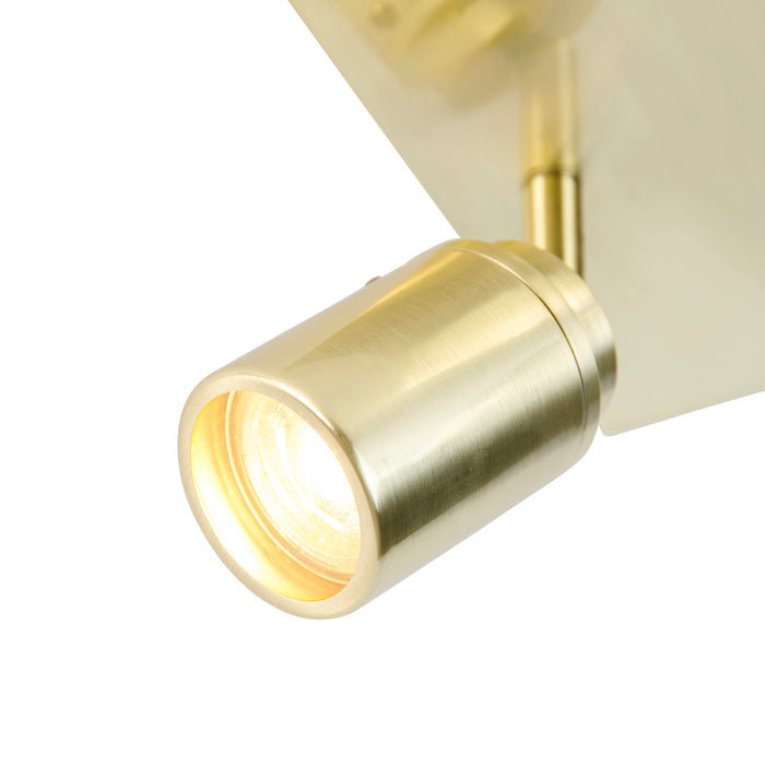 QAZQA Moderne badkamer spot messing vierkant 2-lichts IP44 - Ducha