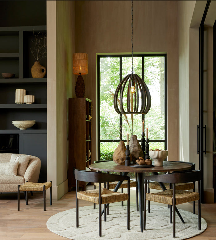 Light&living Lampvoet Ø21x46 cm TAKABE hout chocolade bruin