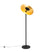 QAZQA Industriële vloerlamp zwart met gouden binnenkant 60 cm -