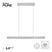 Neuhaus PURE® Hanglamp PURE E-MOTION Aluminium e-LIFT  120cm incl.