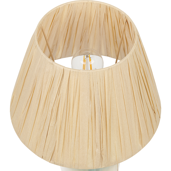 Beliani - LIMONES - Tafellamp - Groen|Wit - Keramiek