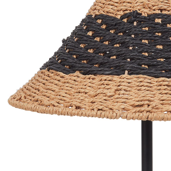 Beliani - MOMBA - Tafellamp - Beige|Zwart - Papier