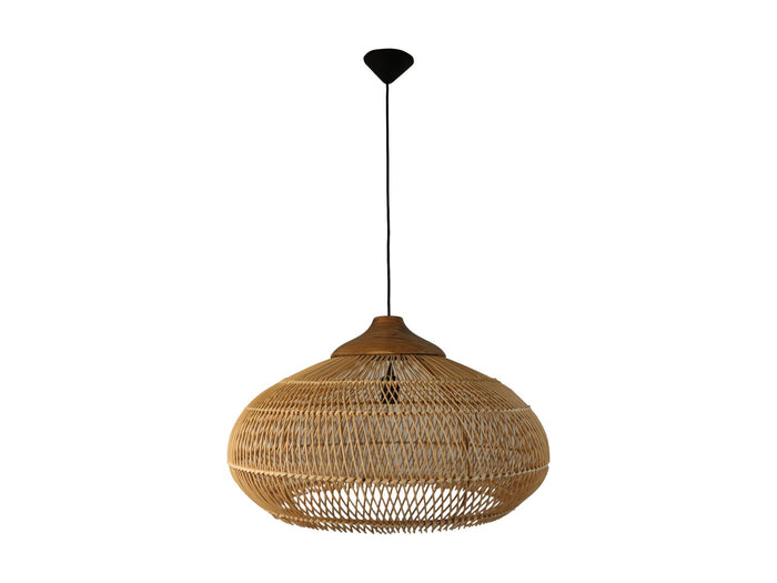 HSM - HSM Collection-Hanglamp-65x65x40-Naturel-Rotan|Teak