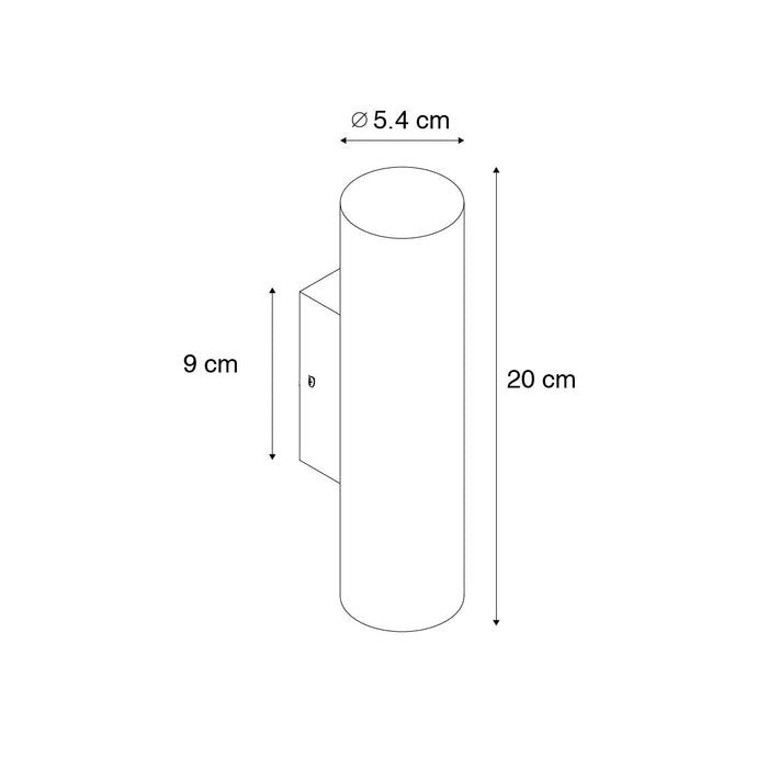 QAZQA Moderne wandlamp zwart met hout 2-lichts - Jeana