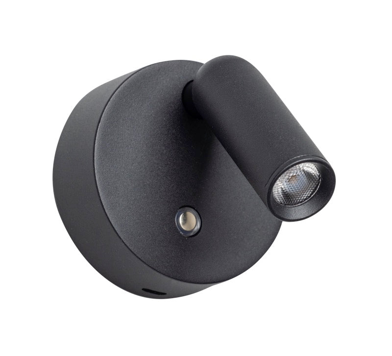 ETH Wispo Wandlamp | Spot  dimbaar Draadloos Zwart