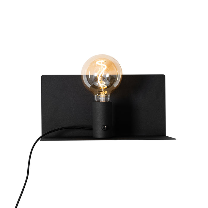 QAZQA Moderne wandlamp zwart magnetisch verstelbaar - Muro