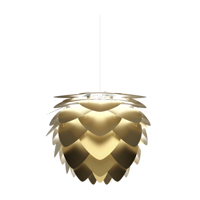 Umage Aluvia Medium hanglamp brushed brass - met koordset wit - Ø 59
