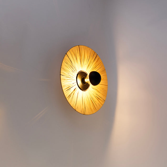 QAZQA Landelijke wandlamp zwart met touw 45 cm - Leia